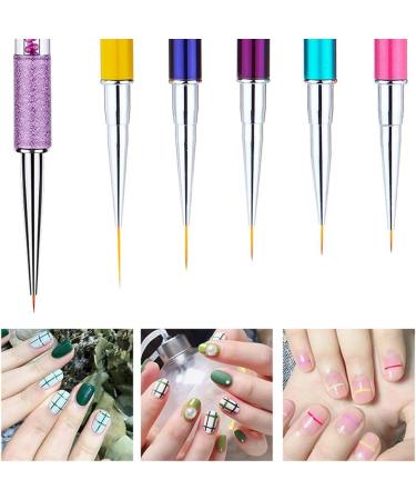 5-Part Nail Brush Set for Acrylic & UV Gel Nail Art | DIY Nail Design Tools - Buy Online on GoSupps.com