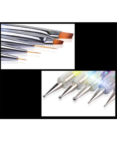 Gracelaza 5pcs Nail Art Brush Set - Precision Paint Pens for UV Gel & Acrylic - Ideal for Nail Designs - Buy Online on GoSupps.com