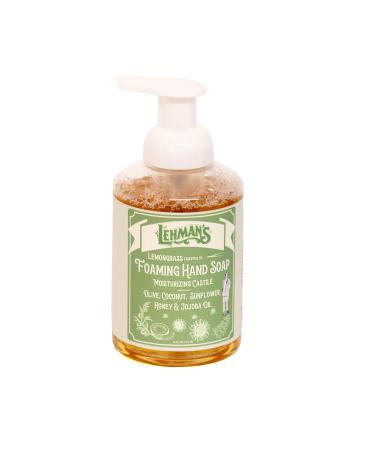 Lehman's Castile Foaming Hand Soap Mild and Moisturizing and All Natural Essential Oil Scented 16 fl oz Lemongrass