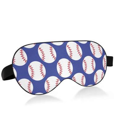 Sleep Mask Light Blocking Baseball Pattern Eye Mask for Sleeping with Adjustable Strap Spoart Ball Lightweight Eye Covers for Sleeping for Men Women Work Travel Naps