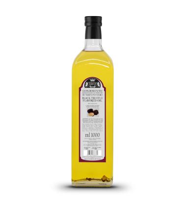 Valnerina Tartufi Valnerina Tartufi Black Truffle Flavored Olive Oil | Truffle Flavored Seasoning | 1000 ml Bottle.