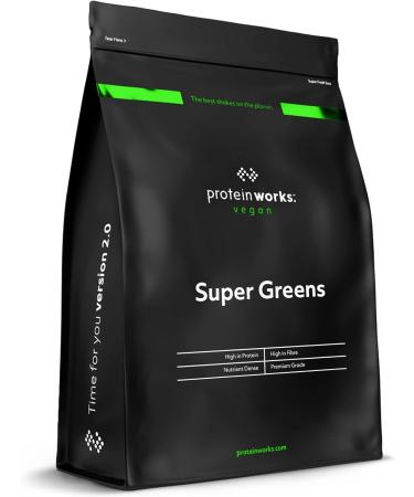Protein Works Super Greens Powder 500g - Vegan Tropical Punch Detox Shake for Immune Support - Buy Online on GoSupps.com