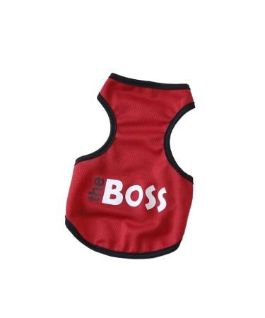Pet dog clothing summer beautiful sport basketball jersey pet cat vest mesh breathable dog t-shirt compatible with small big dog pet costume (color: boss size: xxl) xxl boss