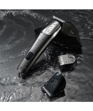 Buy Electric Hair Clipper Set with Digital Display - Water Washable Rechargeable Gray Scissors for Perfect Cuts - Buy Online on GoSupps.com