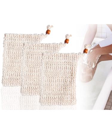 Zooetway 3 pieces of shower boulders soap bags solid shower gel soap sack with a net for foaming facial laundry for soap sturdy shampoo storage