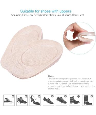 Heel Lift Inserts 2 Pairs - Gel Insoles for Foot Care & Plantar Support - Small Size for Leg Length Discrepancies Correction - Buy Online on GoSupps.com