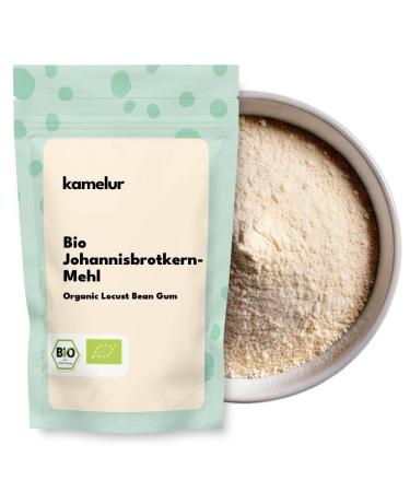 100g de gomme de caroube BIO - farine de caroube comme agent liant et paississant naturel poudre de remplacement d'oeufs vegan & low carb - gomme de caroube BIO en emballage biod gradable