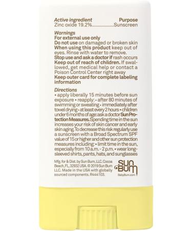 Sun Bum Baby Bum Spf 50 Sunscreen Face Stick | Mineral Uva/uvb Face and Body Protection for Sensitive Skin | Fragrance Free | Travel size | 13g - Buy Online on GoSupps.com