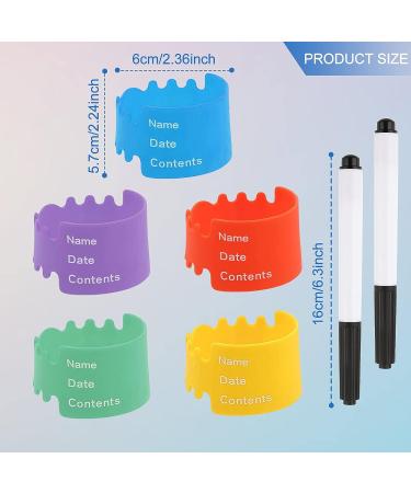 NASHARIA Reusable Baby Bottle Labels for Daycare - 20PCS Silicone Labels with Marker Pens - Waterproof & Colorful - Buy Online on GoSupps.com