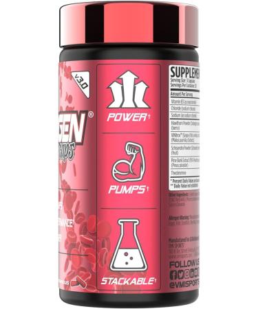 VMI Sports Vasogen Ultra Nitric Oxide Booster - Stim Free Pre Workout for Strength Endurance & Muscle Building (60 Capsules) - International Shipping Available - Buy Online on GoSupps.com