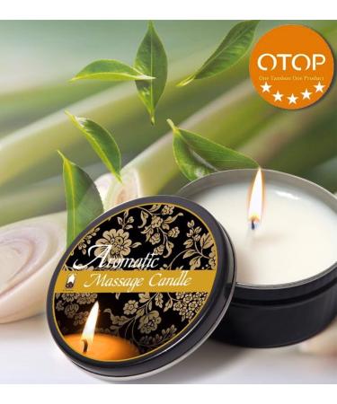 Aromatic Massage Candle - 100% Natural Soybean Massage Candles | Homemade Thai Spa Products - International Shipping Available - Buy Online on GoSupps.com