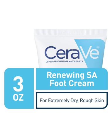 CeraVe Foot Cream with Salicylic Acid - 3 oz | For Dry Cracked Feet | Fragrance-Free SA Formula - Buy Online on GoSupps.com