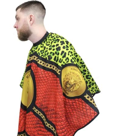 King Midas Empire Professional Barber Cape for Men | Salon Hair Cutting Cape with Elastic Neck Closure - International Shipping Available - Buy Online on GoSupps.com