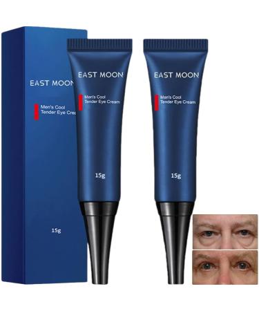 East Moon Cool Tender Eye Cream for Men 2 Pack Moisturizing Eye Gel Reduce Puffiness and Remove Wrinkles Dark Circles