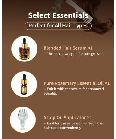 VTS Hair Serum Applicator Set - Rosemary & Moroccan Argan Oil for Hair Growth | Scalp Massager for Men & Women - Buy Online on GoSupps.com