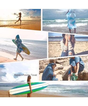 Tie Dye Surf Poncho Hooded Beach Towel Wetsuit Changing Robe Adults Men Women for Easy Change in Public. Quick Dry Microfiber Towelling for The Beach  Pool  Lake  Water Sport Outdoor Aldult:75*110cm #30 - Buy Online on GoSupps.com