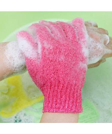 Almencla Set of 6 Black Massage & Shower Gloves - Exfoliating Peeling Scrubber for Ultimate Relaxation - Buy Online on GoSupps.com