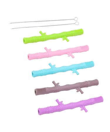 Colorful Baby Teething Tubes & Toys | Food Grade Silicone | Massage Gums | Includes Baby Brush - Buy Online on GoSupps.com