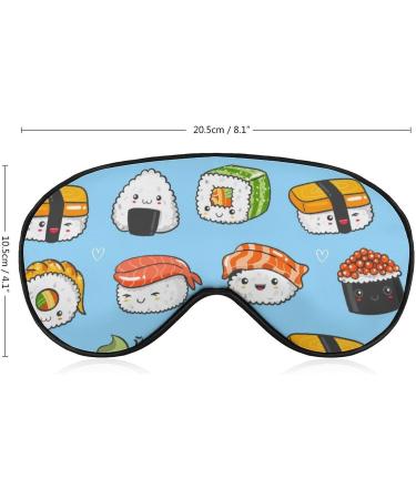 Kawaii Sushi Sleep Mask - Adjustable Strap Eye Cover for Sleeping, Blocking Light - Men and Women - Buy Online on GoSupps.com