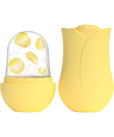Facial Ice Roller Eye Ice Roller Beauty Tool Ice Roller Ice Roller for Face Skin Care Ice Roller Cold therapyy Face Roller | Silicone Ice Mold for Face Beauty Ice Roller for Skin Small Ice Roller Yellow - Buy Online on GoSupps.com