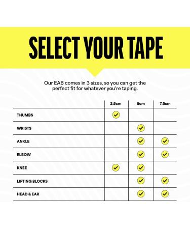 SPORTTAPE EAB Fabric Strapping Tape 7.5cm x 4.5m - Extra Strong Elastic Adhesive Bandage for Rugby & Lifting | Non-Tear Centreline Cloth EAB - Single Roll - Buy Online on GoSupps.com