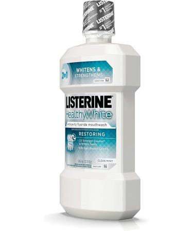 Listerine Whitening Plus Restoring Fluoride Rinse Clean Mint 946 mL - Pack of 2 | Oral Care - Buy Online on GoSupps.com