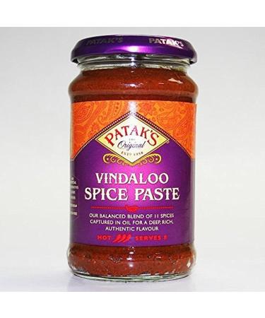 Patak's Vindaloo Spice Paste - 283g (Pack of 2) | Authentic Indian Recipe | Aromatic Hot & Spicy Flavor - Buy Online on GoSupps.com