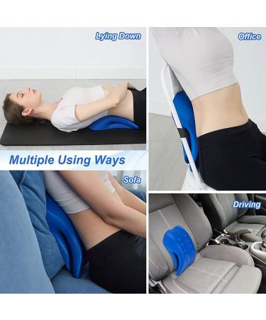 Tlily Foam Lumbar Support Device - Pain Relief for Lower Back Spine Bridge & Supportive Pillows - Blue - Buy Online on GoSupps.com