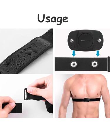 Adjustable Cardio Belt (70-105 cm) for Bluetooth & Ant+ Sensors - Compatible with Garmin Wahoo Polar Bryton - High-Quality Nylon & Spandex - Buy Online on GoSupps.com