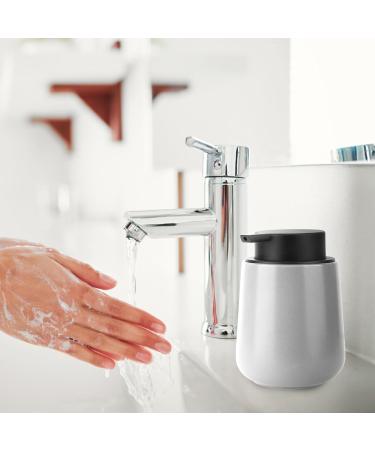Cozhyess 400ml Ceramic Soap Dispenser - Manual Hand Sanitizer Pump for Shampoo Lotions & Liquid Soaps - Buy Online on GoSupps.com