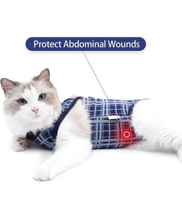 Dotoner Cat Surgery Recovery Suit for Abdominal Wounds or Skin Disorders Breathable Substitute to E-Collar  Anti-Lick Wound L Blue - Buy Online on GoSupps.com