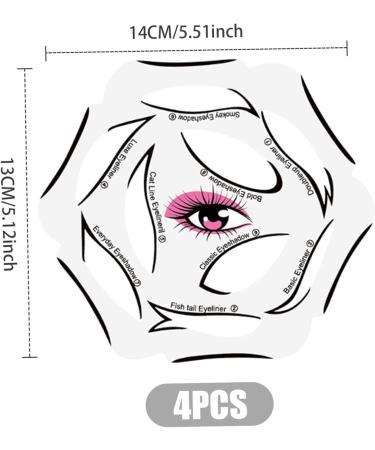 Eyeliner Stencil 4 Sheets 10 Models Each Eyeshadow Stencils 6 in1 Reusable Cat Eyeliner Stickers with Perfect Winged Tip for Beginner Professional Eye Makeup Tools Eyeliner Stencils - Buy Online on GoSupps.com