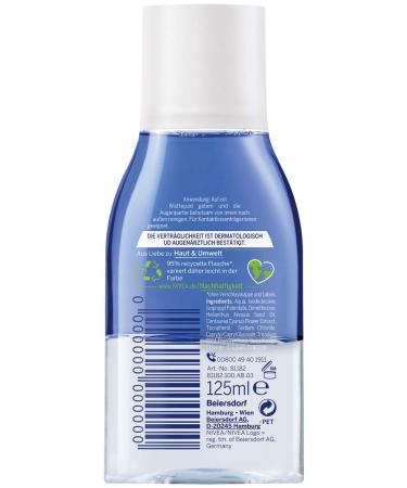 Nivea Double Effect Eye Make-Up Remover 125ml | Sensitive Eye Cleanser | Waterproof Makeup Remover (2 Pack) - Best for Gentle Makeup Removal - Buy Online on GoSupps.com