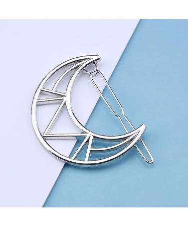Andelaisi Boho Moon Hair Clip - Vintage Silver Crescent Moon Barrette for Women and Girls - Buy Online on GoSupps.com