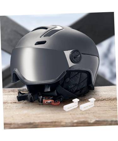 Minkissy 4 Pairs Bicycle Clips & Helmet Hooks | Double Glasses Case for Women | Sport Mask Connections & Birth Control Face Mask | White PVC Ski Accessory - Buy Online on GoSupps.com