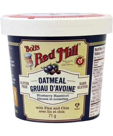 Bobs Red Mill Gluten Free Blueberry Hazelnut Oatmeal Cup 71 grams 12 count Blueberry Hazelnut 852 g (Pack of 1)