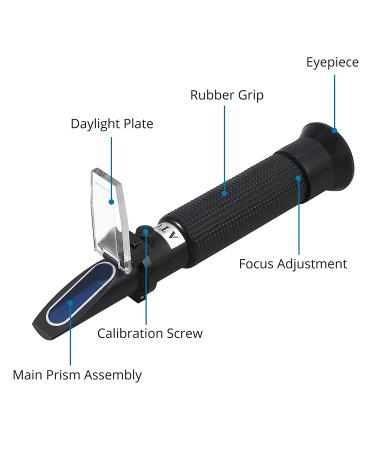 AUTOUTLET Salinity Refractometer - Dual Scale 0-100 & 1.000-1.070 Specific Gravity, ATC, Saltwater Tester for Aquarium, Seawater, Fish Tank - Blue - Buy Online on GoSupps.com