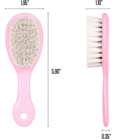 BRADYS HOUSE 3 Piece Baby Hair Brush and Comb Set - Pink for Newborns and Toddlers - Buy Online on GoSupps.com