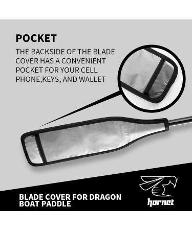 Hornet Watersports Dragon Boat Paddle Blade Cover - Black/Black/Silver - Buy Online on GoSupps.com