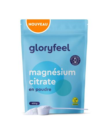 Magnesium Citrate Powder, 600g for a 6 Month Cure, 266mg of Magnesium Citrate per Day, To Increase Energy and Normal Muscle Function*, 100% Vegan and No Additives