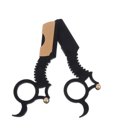 Healeved 2st shaver holder Neck Finger Razor Manual Bear Razing Hairdresser Friseur Tools Men Razen Friseur Razor Bartformer Handbook Stainless Steel coating Saziyard Man