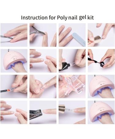Mobray Poly Nail Gel Kit - 6 Color Extension Set with Nail Forms and Slip Solution - Professional Nail Art Starter Gifts for Women - Buy Online on GoSupps.com