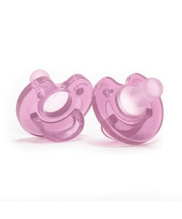 Soother Pacifier for NICU | 100% Silicone for Premature Babies & Newborns | 2 Piece Set (Pink) - Ideal Comfort & Safety - Buy Online on GoSupps.com
