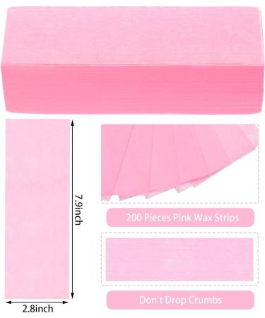 Pink Non-Woven Waxing Strips - 200 Pieces for Facial & Body Hair Removal - Buy Online on GoSupps.com