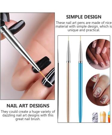 Shop Minkissy 3-Piece Nail Art Pen Set - DIY Manicure Brushes for Perfect Nail Designs | International Shipping - Buy Online on GoSupps.com