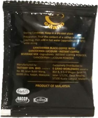 eGano Premium Quality Ganoderma Black Coffee (3.5g x 30 Sachets / Box) - Buy Online on GoSupps.com