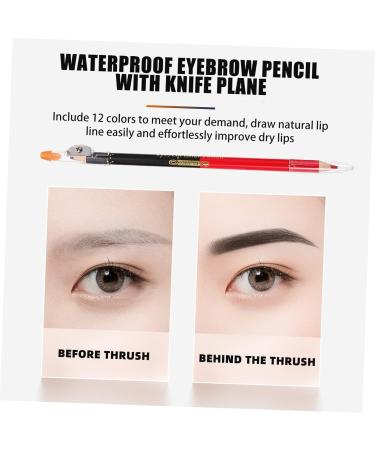 IWOWHERO 12pcs Lip Liner Eyeliner Lip Liner Pencil Eyeliner Pencil Waterproof Eye Liner Pencil Wooden - Buy Online on GoSupps.com