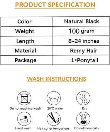 Ponytail Extensions 8-24" Body Wave Human Hair Ponytail for Black Women Wrap Around Ponytail Extensions with Magic Paste Brazilian Remy Hair Clip In Ponytail Hair Pieces for Women (Color : Natural Co 24inches Natural Color - Buy Online on GoSupps.com