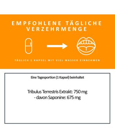 Buy Extreme Strong Tribulus Terrestris 750mg | 90% Saponins | 100 Capsules - Boost Performance & Vitality - Buy Online on GoSupps.com