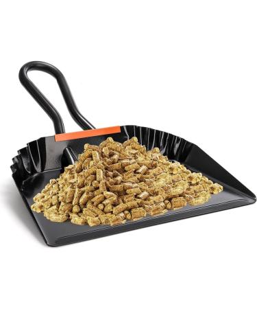 Lizusidtsy 2Pack 12 Inch Black Metal Dustpan Dust Pan Dustpan for Indoor Outdoor Fireplace Industrial Commercial Use - Buy Online on GoSupps.com